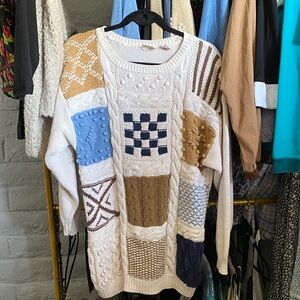 Patchwork Knit Sweater by Huntington ridge